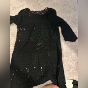 ASOS Black Crochet Mesh Top